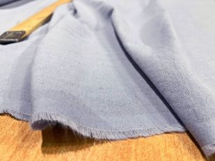 240см. Ткань лен хлопок широкая цвет Серо-голубой