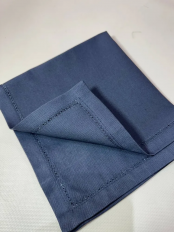 45х45 Салфетка на стол с мережкой 100% хлопок Графит 