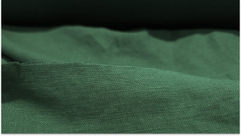 Ткань лен с вискозой КРЭШ Зеленая 190г/м