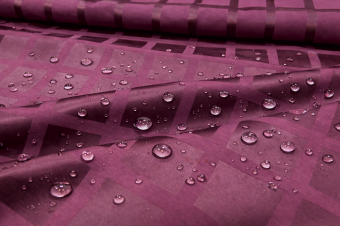 Ткань журавинка в клетку Бордовая