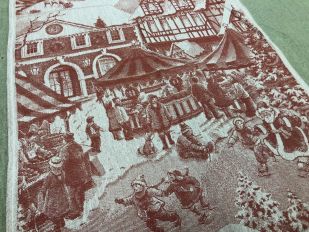  Новогоднее полотенце Рождественская ярмарка red