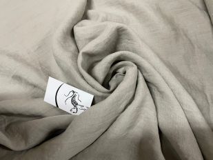260см. Льняная ткань серого цвета широкая 160г/м