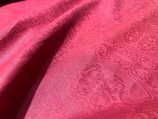 Жаккардовая ткань для скатерти бордовая "Margo"