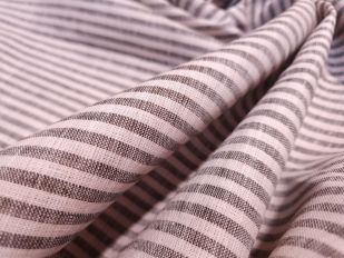Ткань льняная для белья с розовыми полосками 100% лен